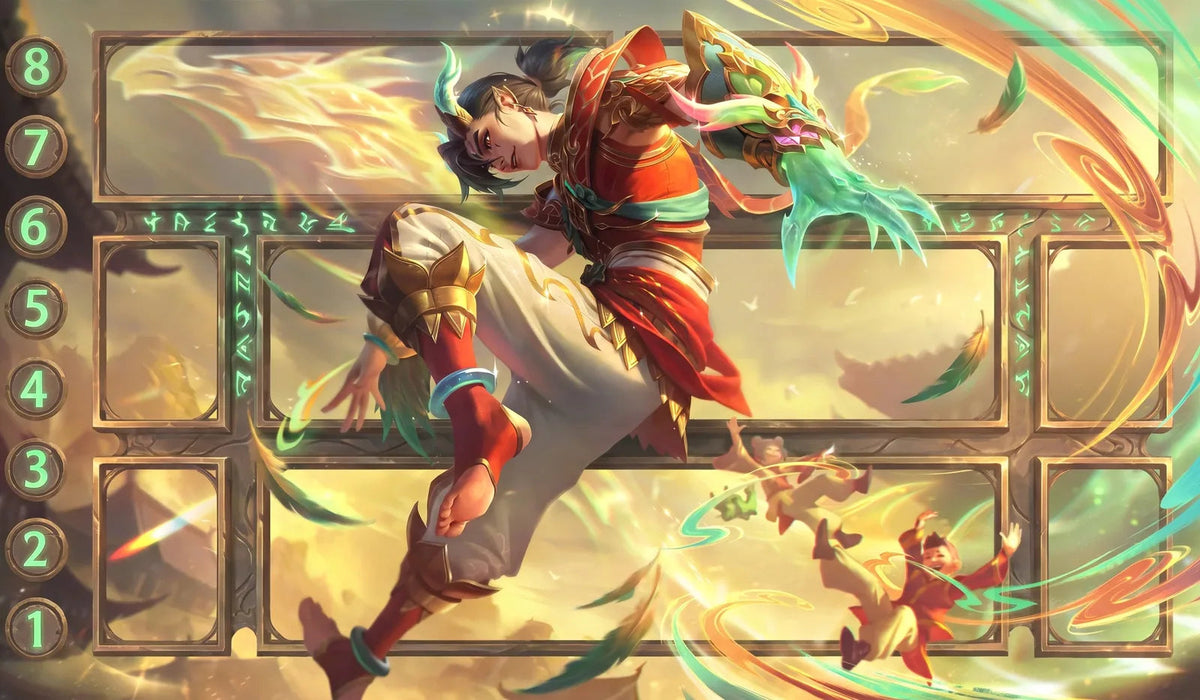 Riftbound Playmat Design 14 — 60 × 35 cm, 300 dpi print
